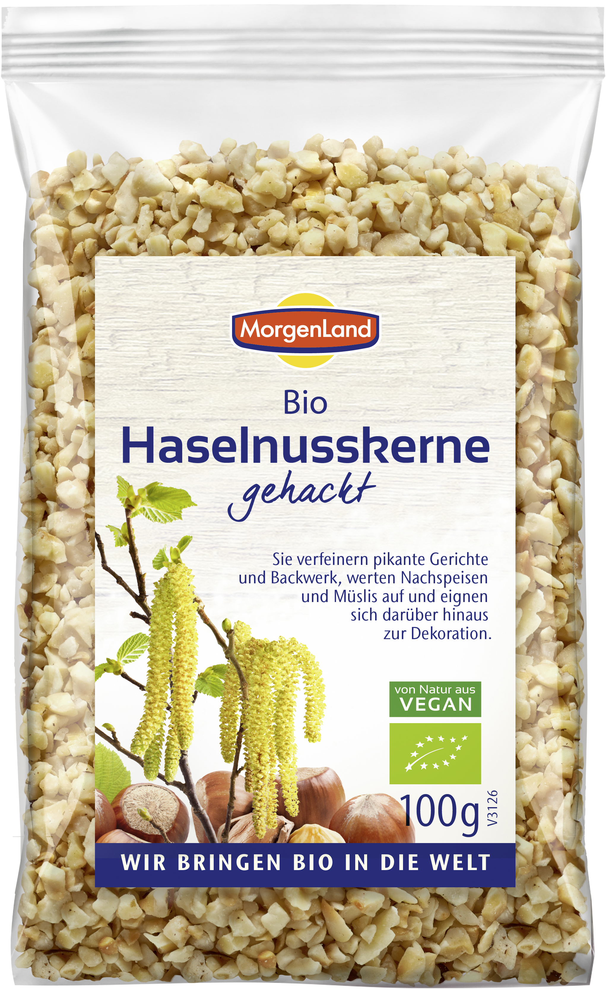 MorgenLand Haselnusskerne gehackt 100g