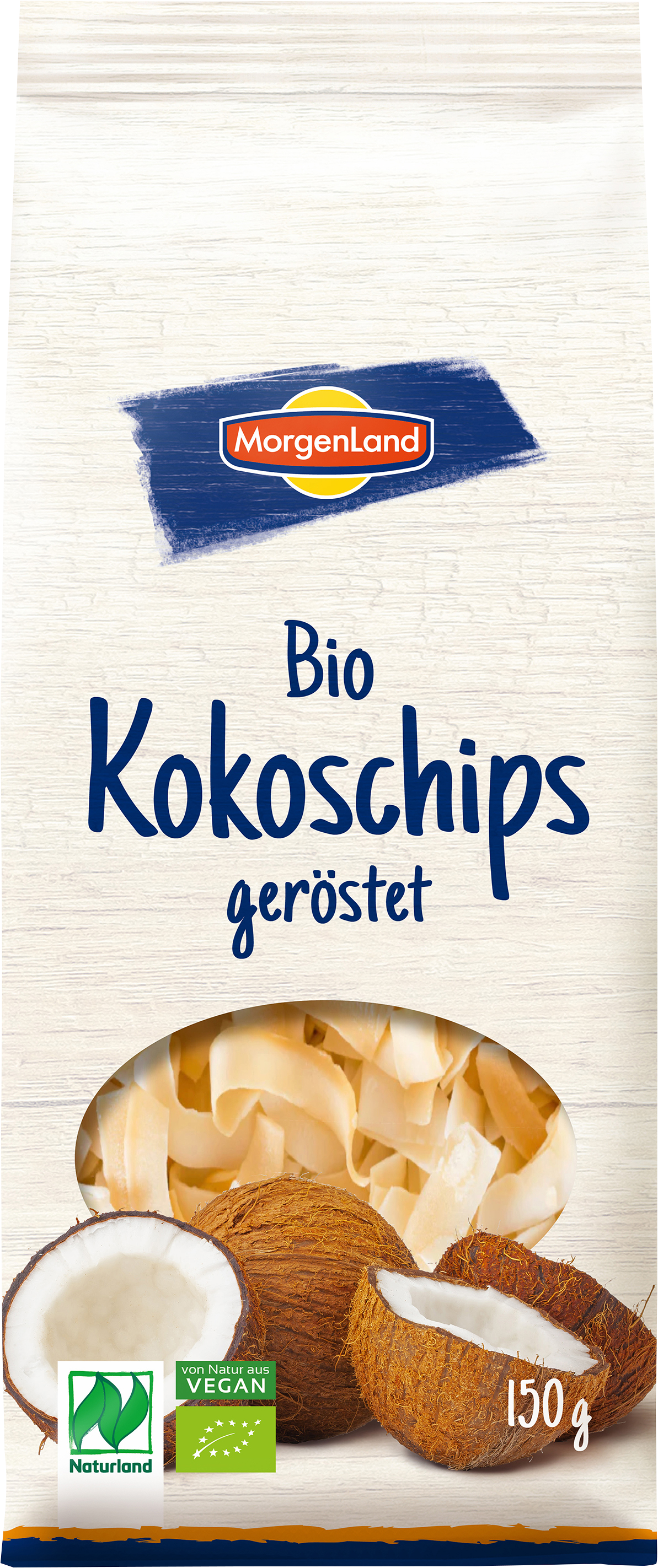 MorgenLand Kokoschips geröstet 150g/nl