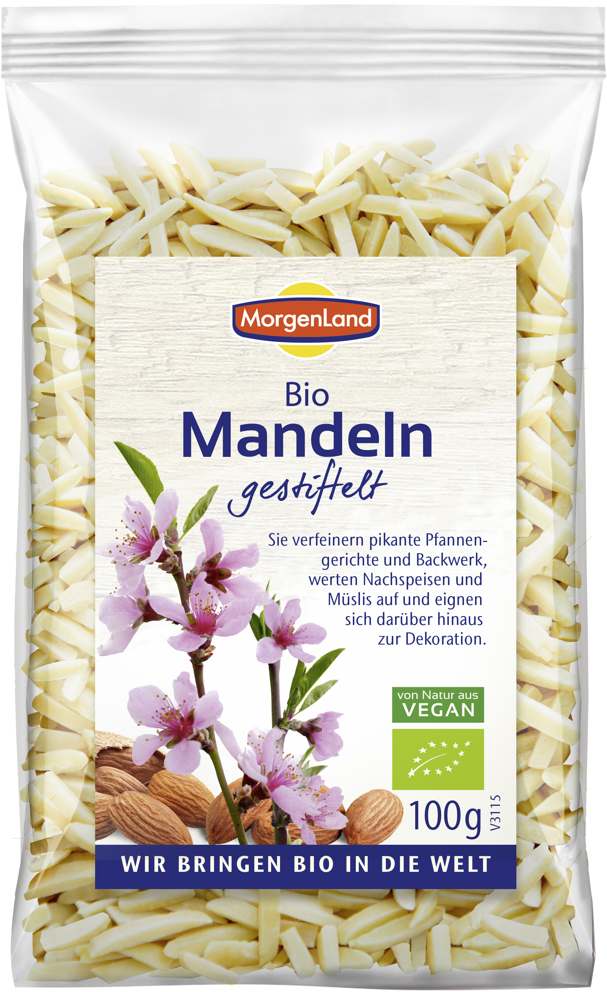 MorgenLand Mandeln gestiftelt 100g