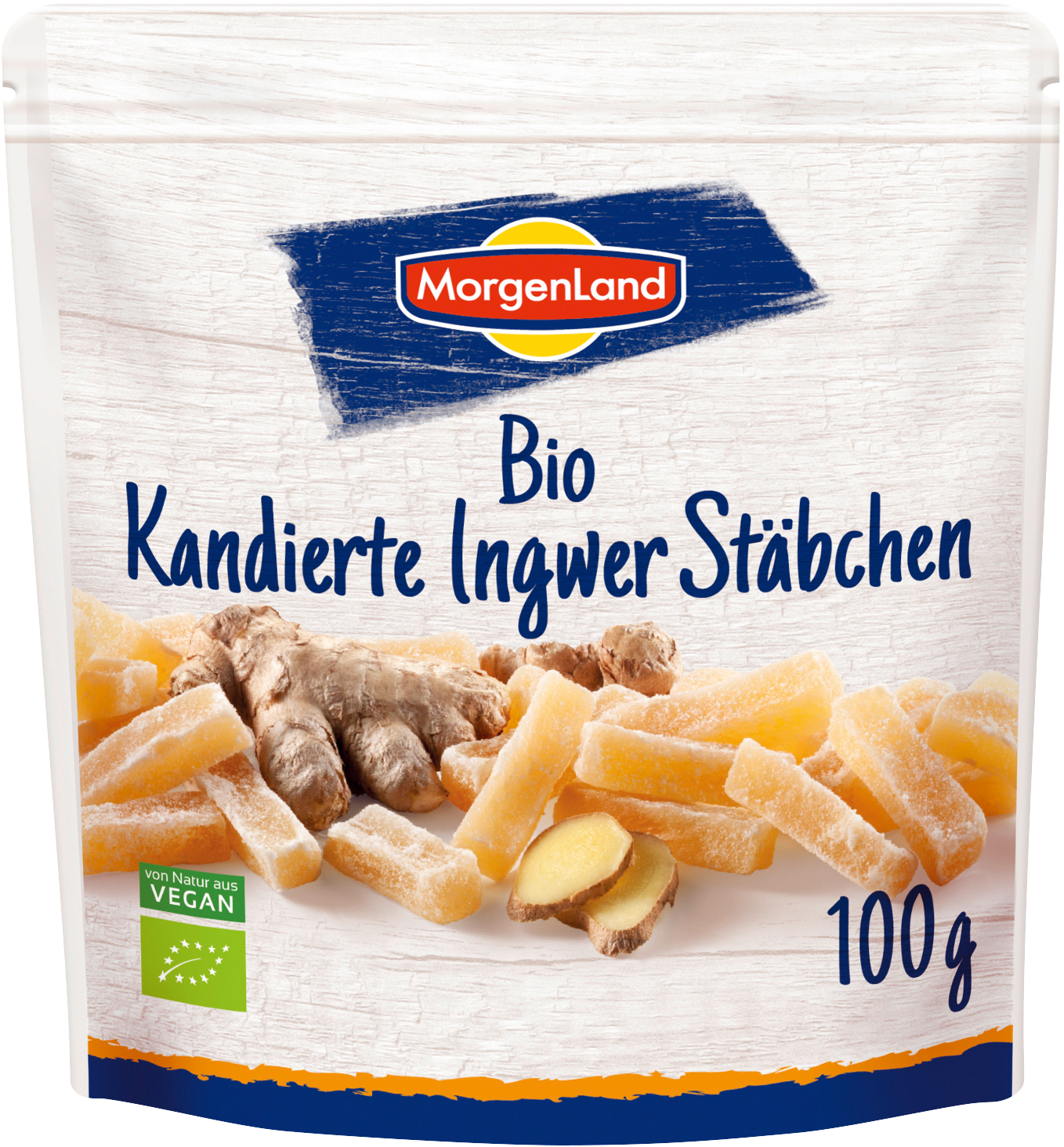 MorgenLand Kandierte Ingwer Stäbchen 100g/nl